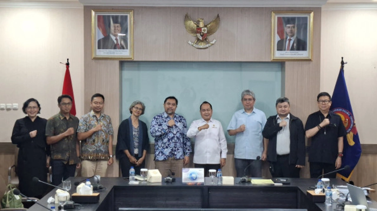 Perwakilan AMSI dan LBH Pers menggelar audiensi dengan Komisi Pengawas Persaingan Usaha (KPPU) di Kantor KPPU Pusat, Jakarta, Selasa (15/9/2026). (Dok. AMSI)